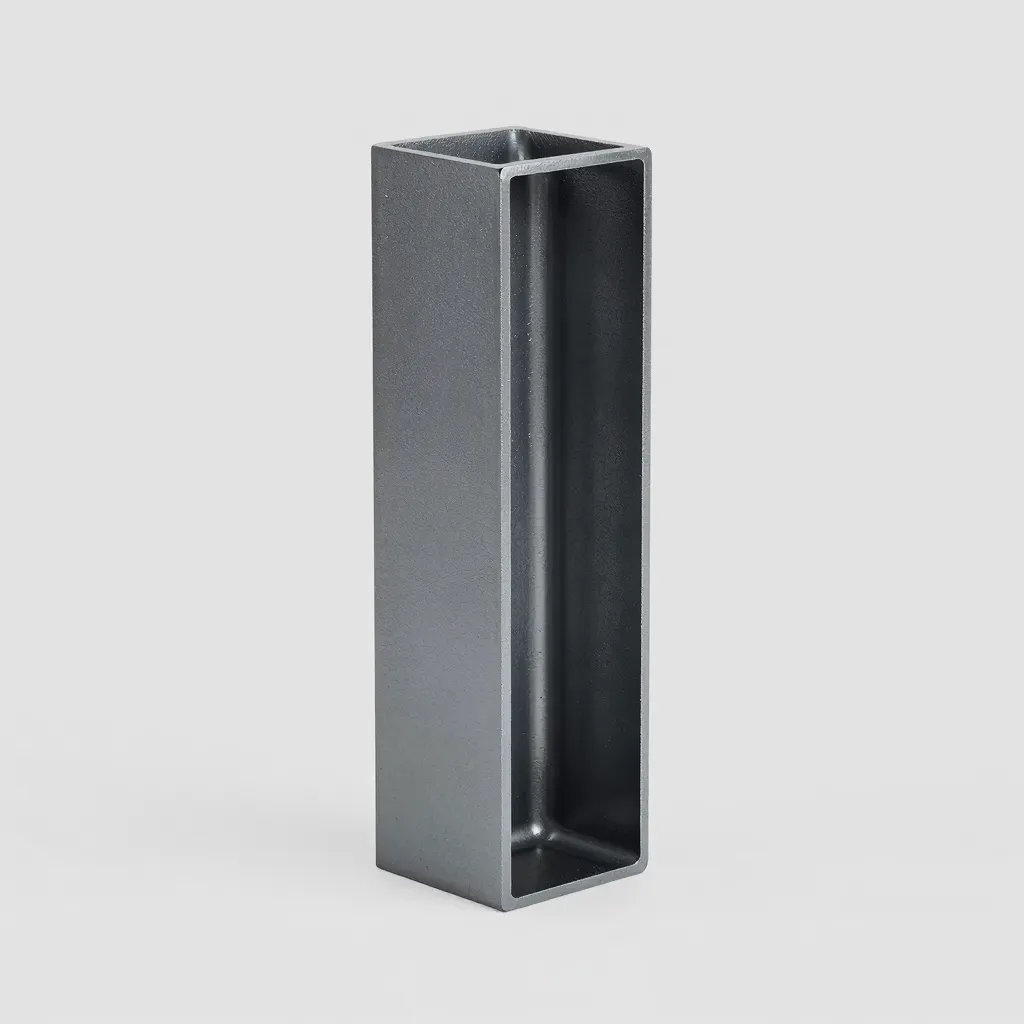 Poteau Carré à Sceller 60x60 — H: 1,35 m RAL 7016