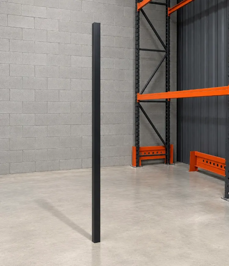 Poteau Carré à Sceller 60x60 — H: 1,35 m RAL 7016