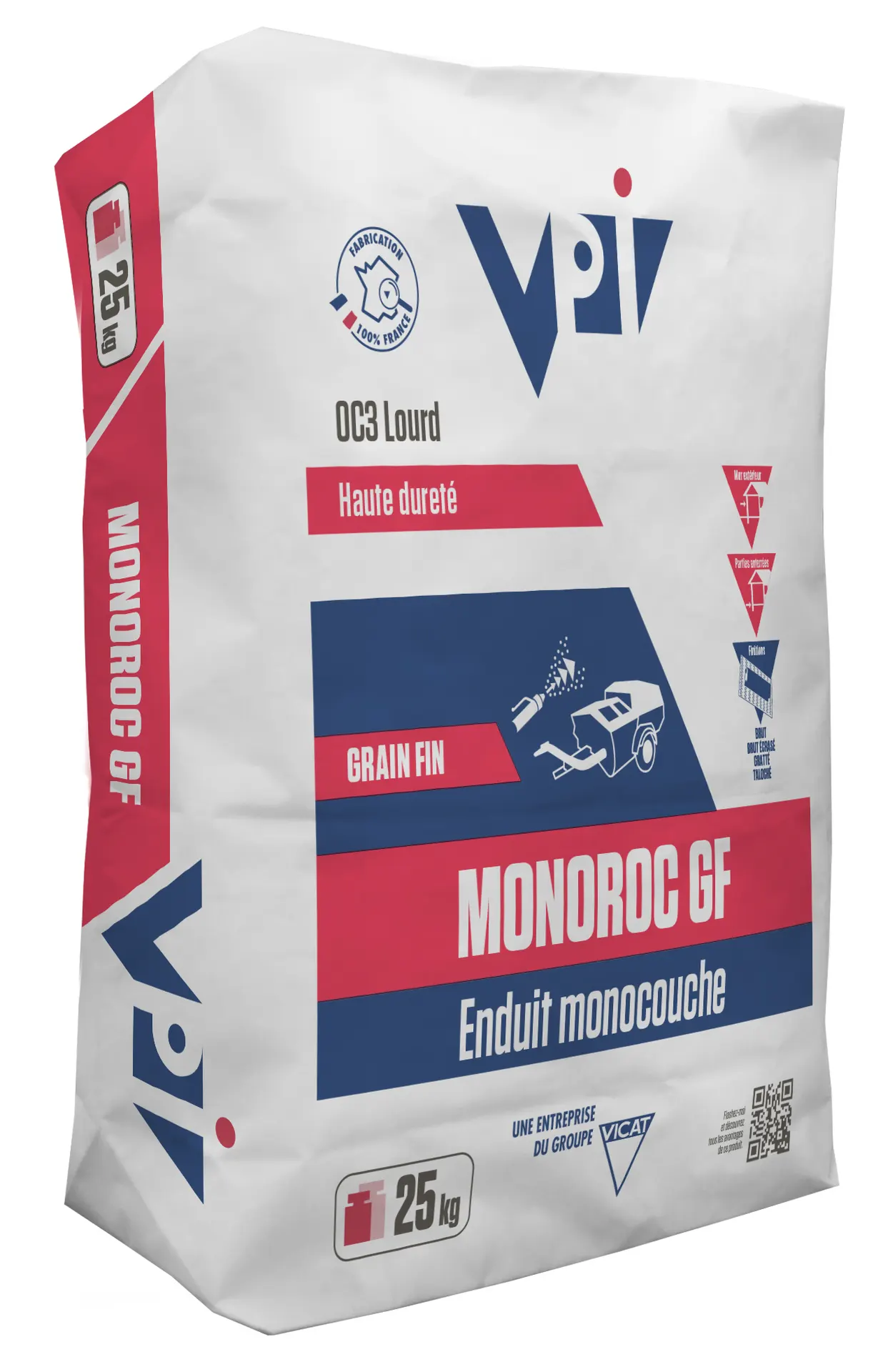 Enduit monocouches teinté MONOROC GF